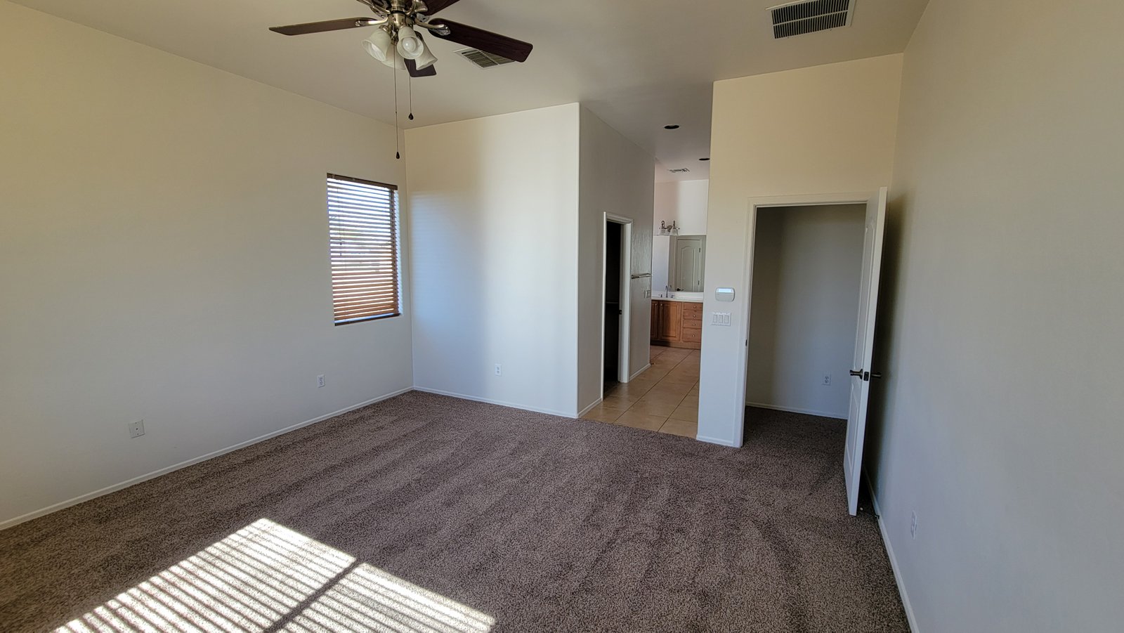 Rental turnover ready clean bedroom ceiling fan Tucson AZ